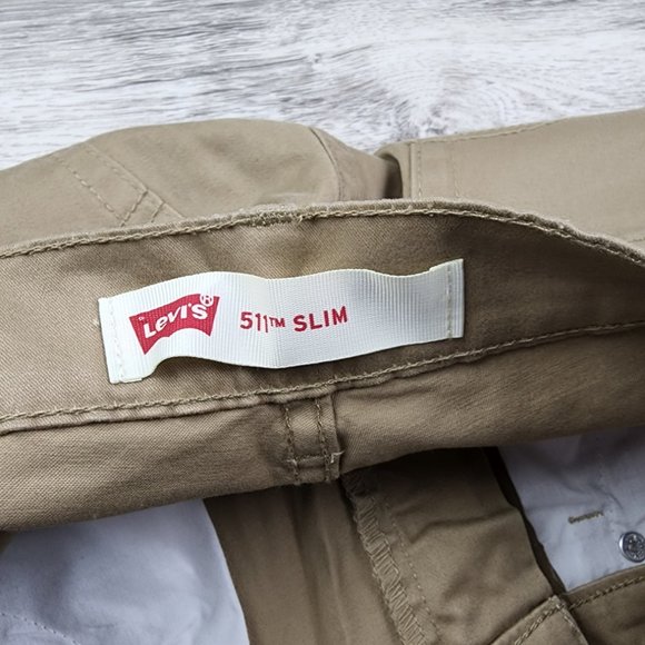 Levi's Pants Jeans 511 Slim Fit Straight Cut Casual Khaki Size 14 Regular - Picture 9 of 9